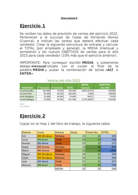 Tarea Semana Pertenecen A La Sucursal De Casas De Fernando Alonso