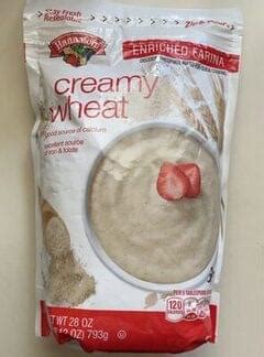 Hannaford Creamy Wheat Enriched Farina Oz Nutrition Information