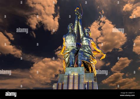 Famous Soviet Monument Rabochiy I Kolkhoznitsa Worker And Kolkhoz