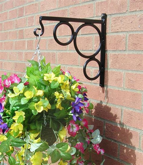 Hanging Basket Bracket Deco Style Heavy Duty Hand Forged Ins