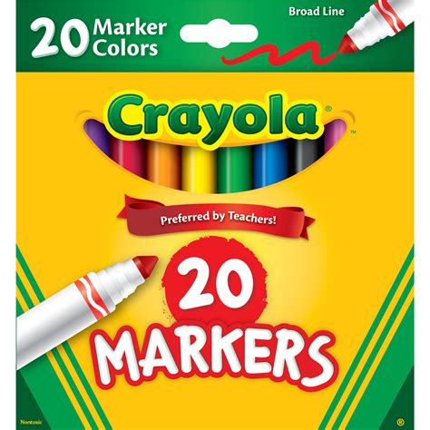 Crayola Ultra Clean Bright Broad Line Marker 10 Count