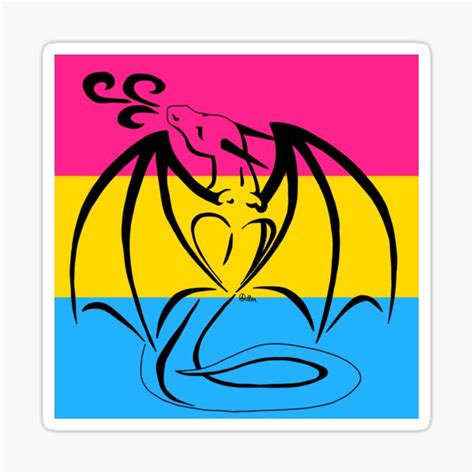 Pansexual Pride Dragon Sticker For Sale By Jaceadlerart Redbubble