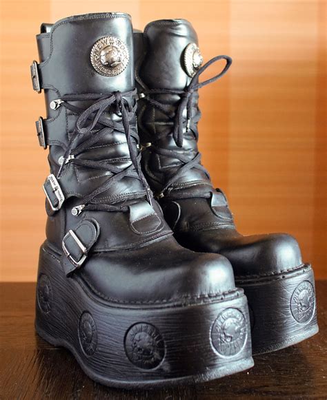 New Rock Platform Boots Neptuno Black Chunky Goth Boots Gothic Etsy