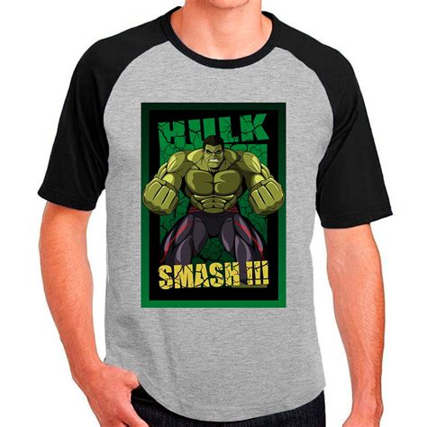 Camiseta Hulk Marvel Super Herói Masculina05 Elo7