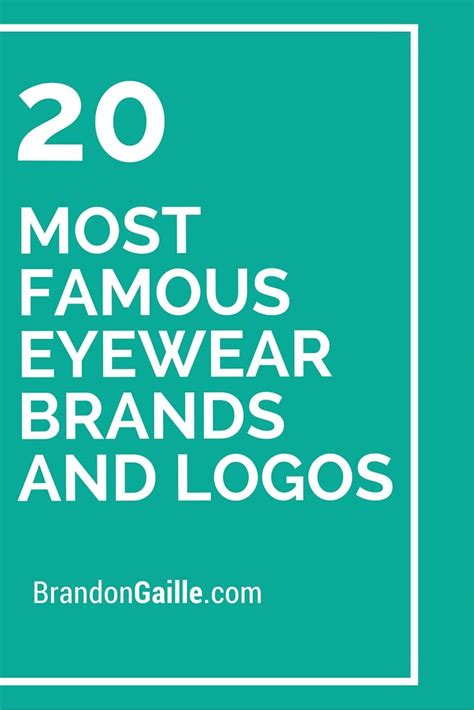 20 Most Famous Eyewear Brands And Logos