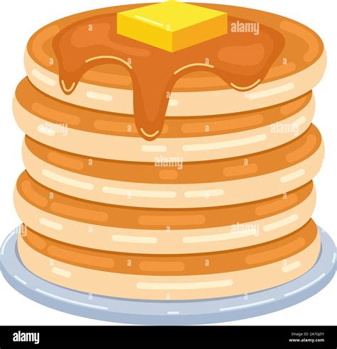 Buttermilk Pancake Stack Stock Vector Images Alamy