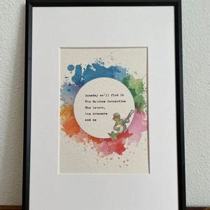 PRINT Kermit Rainbow Connection Song Lyrics the Muppet Movie - Etsy