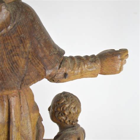 Proantic Groupe En Bois Sculpt Saint Roch Avec Enfant Et Chien Xvii