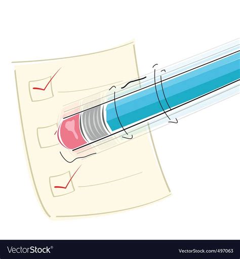 Eraser And Pencil Vector Image On Vectorstock Eraser Art Eraser Pencil