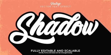 Premium Vector Editable Text Effect Vintage 3d Shadow And Shade Font Style