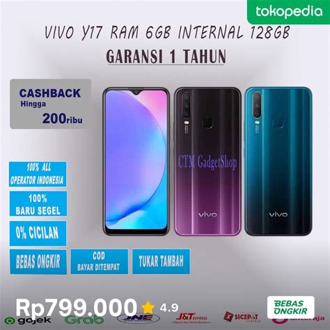 vivo  ram gb internal gb  garansi red rp