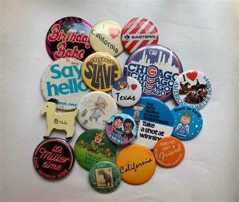 Vintage Pinback Button Pin Instant Collection Etsy