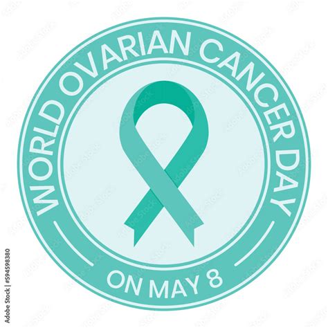 World Ovarian Cancer Day On May 8th Badge Vector Illustration Vector