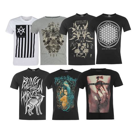 Official Mens Bring Me The Horizon T Shirt Short Sleeve Printed Cotton