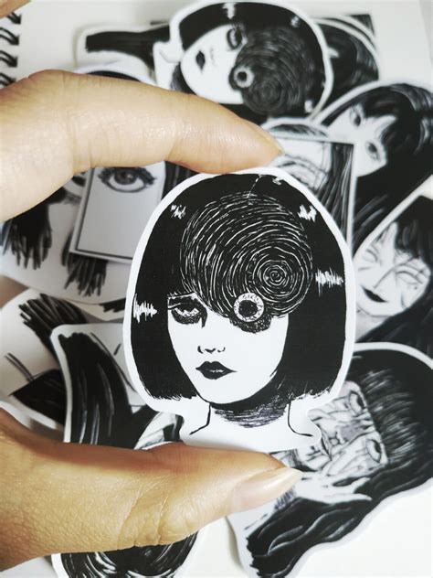 Junji Ito Manga Stickers Set Or Individual Tomie Etsy