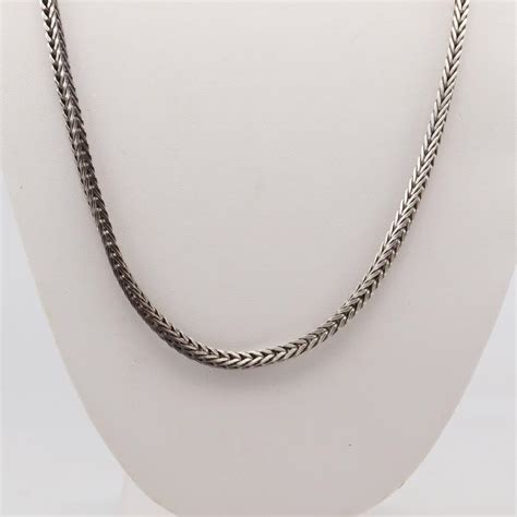 Sterling Silver Foxtail Chain Necklace | Property Room