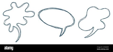 Comment Symbols Abstract Sketch Lines Set Stock Photo Alamy