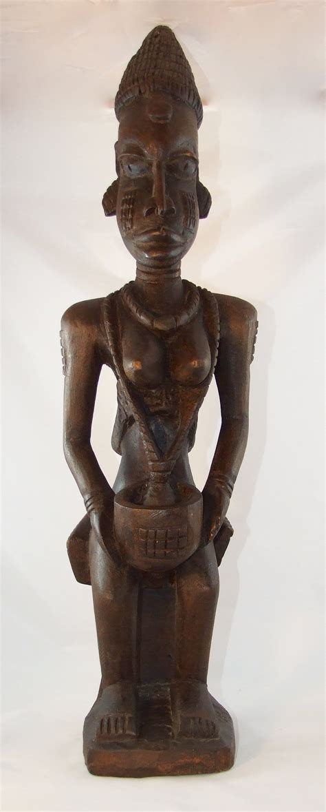 Sculpture Africaine En Bois Nath Broc