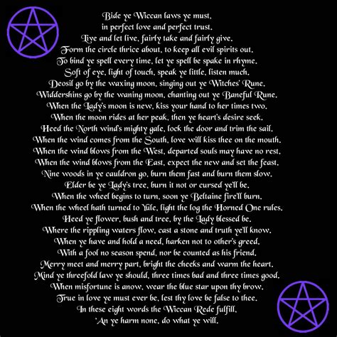 Full Wiccan Rede Blessed Be Wiccan Pinterest