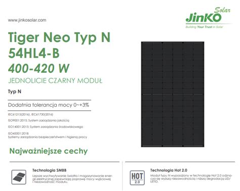 Panel Fotowoltaiczny Jinko W N Type Full Black I Fotowoltaika