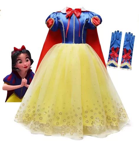 Disfraz Infantil Princesa Blancanieves Capa Guantes Meses Sin