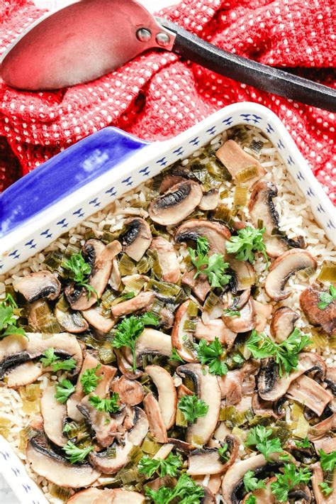 Baked Mushroom Rice Recipe - Recipe Girl