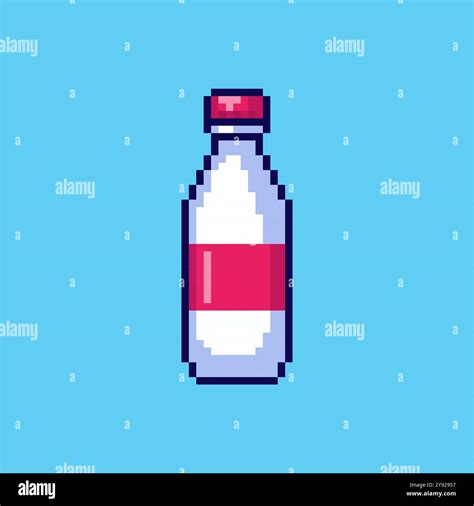 Pixel Art Beverage Bottle Game Asset Design Stock Vector Image And Art