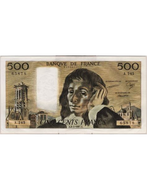 Francs Pascal Billet De Banque Fran Ais Sup