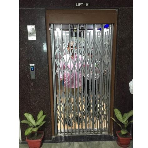 Glass Stainless Steel Manual Collapsible Elevator Door For Automobile