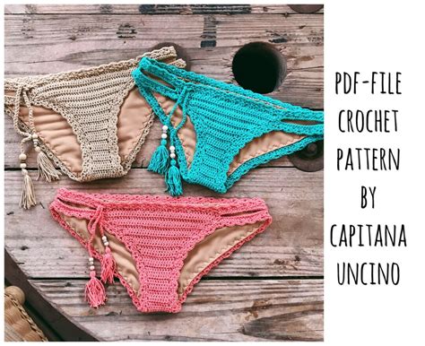 Pdf File For Crochet PATTERN Marina Crochet Bikini Bottom Basic With More Coverage Sizes XS