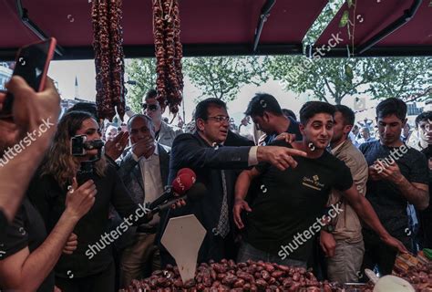 Istanbul Mayor Ekrem Imamoglu C Visits Editorial Stock Photo Stock