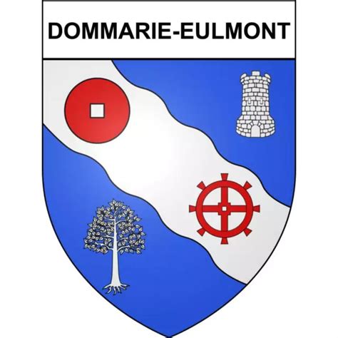 DOMMARIE EULMONT 54 VILLE sticker blason écusson autocollant adhésif