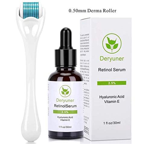 05mm Derma Roller And Retinol Serum High Strength With Hyaluronic Acid