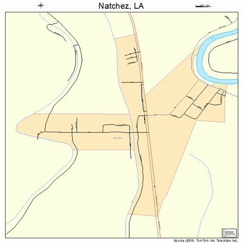 Natchez Louisiana Street Map 2253510