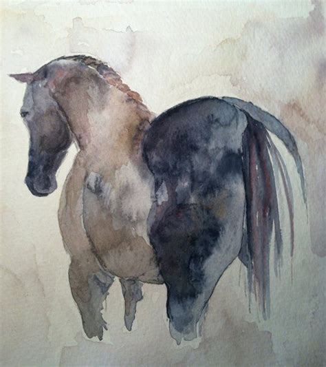 Original Horse Watercolor Etsy Watercolor Horse Horse Painting