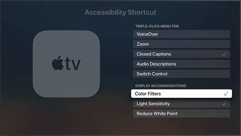 Use Display Accommodations on your Apple TV - Apple Support