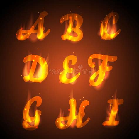 Alphabet Du Feu Vecteur Illustration De Vecteur Illustration Du