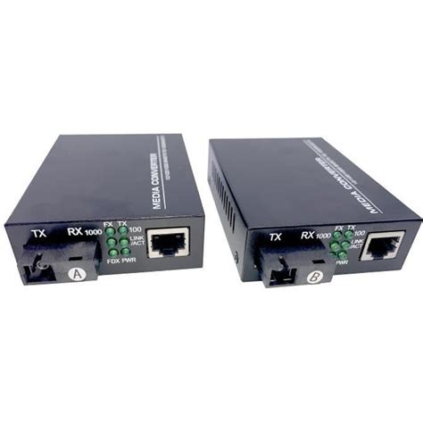 Convertisseur Fibre Ethernet Fibre Optique Sc Monomode X Ports