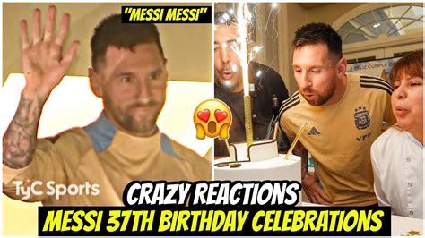 INSANE Massive Crowds Swarm MESSI 37th Birthday Bash With Argentina