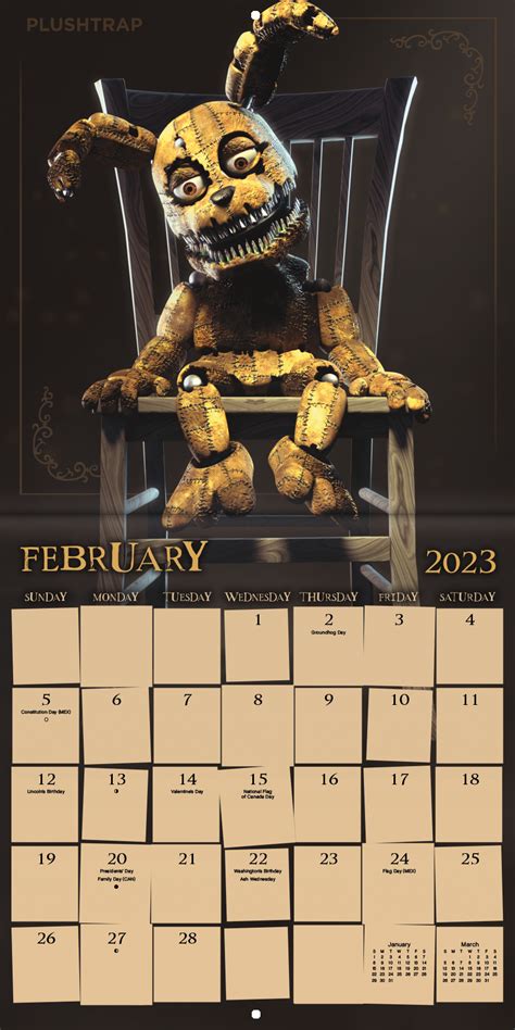 Trends International 2023 Five Nights at Freddy's Wall Calendar ...