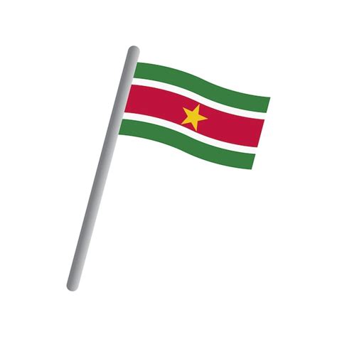 Premium Vector Suriname Flag Icon Vector