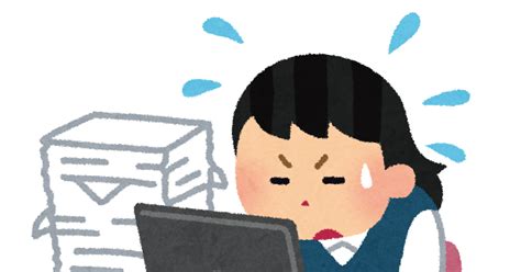 忙しく仕事をしている女性会社員のイラスト かわいいフリー素材集 いらすとや