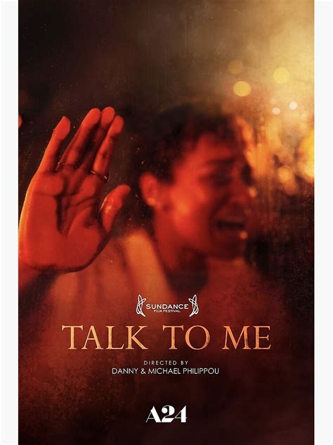 Talk To Me Poster For Sale By Belainesohaa Redbubble