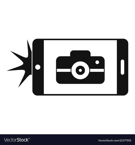 Smartphone Take Photo Icon Simple Style Royalty Free Vector