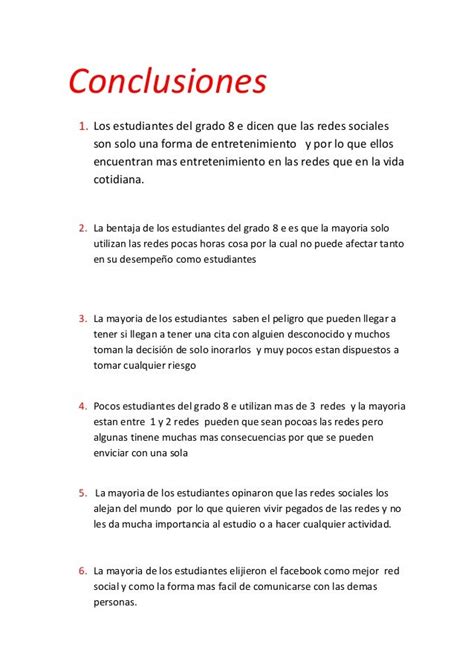 Ejemplos De Conclusiones De Trabajos