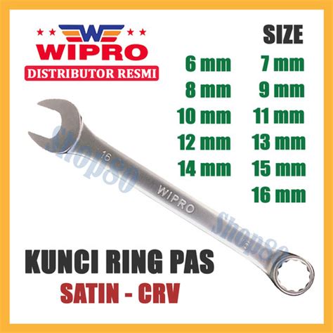 Jual Wipro Kunci Ring Pas Satin CRV 6 7 8 9 10 11 12 13 14 15 16 Mm 7