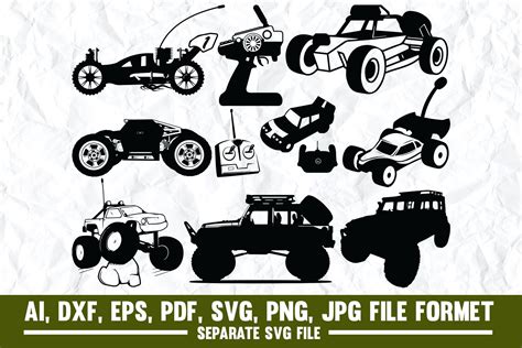 Rc Carrcremote Controlcar Svg Graphic Objects ~ Creative Market