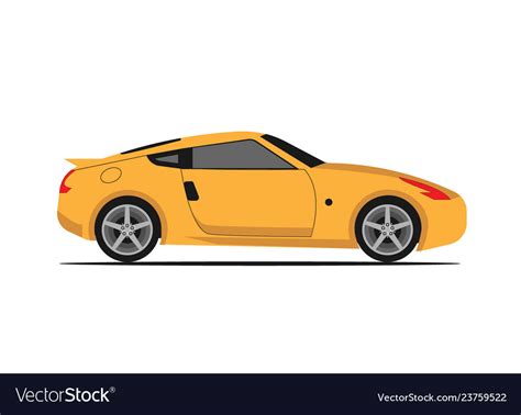 Yellow Car Royalty Free Vector Image Vectorstock