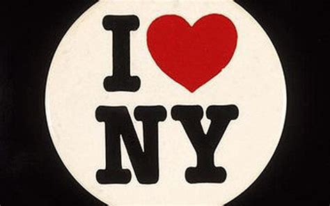 I Love New York Sticker With The Word Ny On It In Black And White