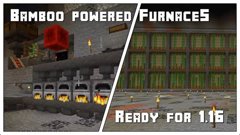 Minecraft 115 E35 Bamboo Powered Furnace Array Ready For 116 Youtube